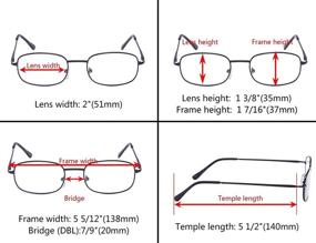 img 1 attached to 👓 Metal Frame Reading Glasses 4-Pack with Spring Hinged Arms - Ideal for Both Women and Men Readers