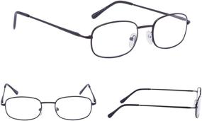 img 2 attached to 👓 Metal Frame Reading Glasses 4-Pack with Spring Hinged Arms - Ideal for Both Women and Men Readers