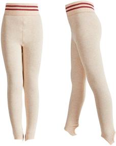 img 3 attached to 👖 Mardonskey Girls' Clothing: High-Waisted Fleece Leggings for a Comfortable Fit