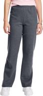 hanes women's ecosmart open bottom leg sweatpants: stylish comfort for eco-conscious women логотип