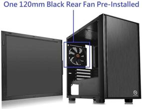 img 3 attached to 🕹️ Thermaltake Versa H17 Black Micro ATX Mini Tower Gaming Computer Case 2.0 Edition CA-1J1-00S1NN-A0 with Pre-Installed 120mm Rear Fan - Ultimate Gaming Case!
