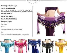 img 2 attached to Belly Performance Sequins Dancer Costumes Sports & Fitness for Other Sports