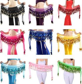 img 3 attached to Belly Performance Sequins Dancer Costumes Sports & Fitness for Other Sports