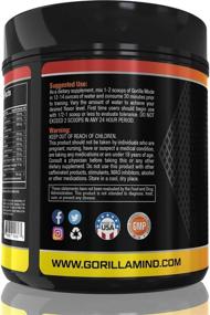 img 2 attached to 🦍 Gorilla Mode Pre Workout - Enhanced Muscle Pumps, Focused Mind, Energized Power - L-Citrulline, Creatine, GlycerPump™, L-Tyrosine, Agmatine, Kanna, N-Phenethyl Dimethylamine Citrate - 574g (Jungle Juice)