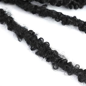 img 2 attached to 💇 Upgrade Your Hairstyle with New Butterfly Locs Hair 6 Pack - Distressed Crochet Braid Pre-Looped Long Locs (1B, 16inch)