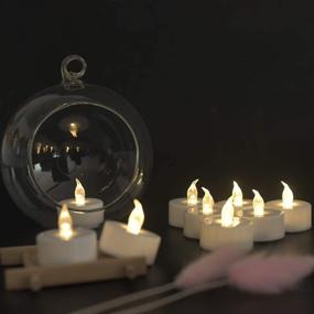 img 4 attached to 🕯️ VETOUR Flameless Tea Lights Candles: Realistic LED Flickering Operated Tea Lights for Party Decor and Gifts - 24pcs White Electric Fake Candles