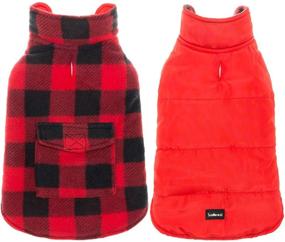 img 4 attached to 🐾 SCENEREAL Winter Dog Clothes - Reversible Jacket Coat for Small Medium Large Dogs – Warm, Windproof, Waterproof Plaid Vest – Perfect for Cold Weather, Christmas Suit, and Pet Cold Weather Wearing