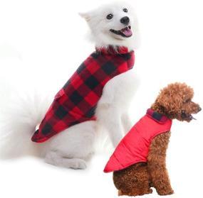 img 2 attached to 🐾 SCENEREAL Winter Dog Clothes - Reversible Jacket Coat for Small Medium Large Dogs – Warm, Windproof, Waterproof Plaid Vest – Perfect for Cold Weather, Christmas Suit, and Pet Cold Weather Wearing