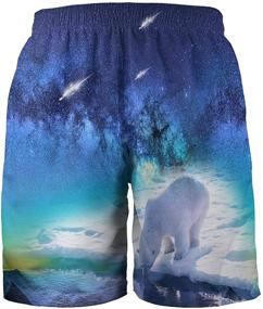 img 2 attached to 🩳 HGVOETTY Galaxy Swim Shorts with Pockets for Boys - Trendy Pattern in Boys' Clothing Line