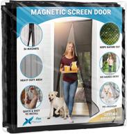 🚪 flux phenom magnetic screen door: keeping nature out with retractable mesh and self sealing magnets логотип