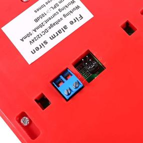 img 1 attached to 🔔 Звуковая и световая проводная пожарная сигнализация UHPPOTE с тревожной сиреной и мигающей лампой - датчик системы безопасности 12/24В постоянного тока