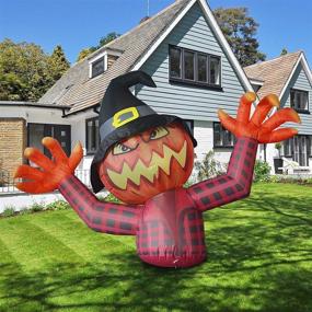 img 4 attached to COMIN Halloween Inflatable Pumpkin Decoration Seasonal Decor