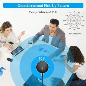 img 3 attached to 🎙️ Enhance Your Virtual Meetings with the USB Conference Microphone - Omnidirectional Condenser PC Mic for Zoom Meeting, Video Call, Online Class, Skype | Plug & Play | Mac OS X & Windows Compatible