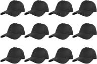 🧢 buy wholesale lot 12 pc's of gelante plain blank adjustable baseball caps with back strap logo