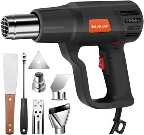 img 4 attached to Heavy Duty 2000W Heat Gun Kit with Variable Temperature Control - 2-Temp Settings: 🔥 122℉~932℉ (50℃- 500℃) - Overload Protection - 4 Nozzles for Crafts, PVC Shrinking, Paint Stripping