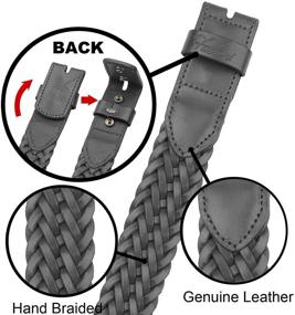 img 1 attached to 👔 8007 BLK S Men's Accessories for Belts: Falari Braided Belt Without Buckle