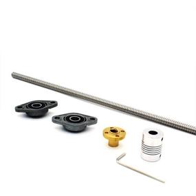 img 4 attached to 🔩 High-Quality 300mm 8mm T8 Lead Screw Set for 3D Printer - Complete with Copper Nut, Coupler, Wrench, and Pillow Bearing Block