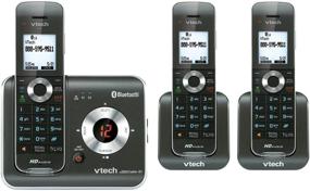 img 1 attached to VTech DS6421 3 3 Handset Bluetooth Expandable можно перевести на русский язык как "Беспроводной расширяемый телефон VTech DS6421 с 3 наушниками и Bluetooth".