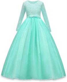 img 4 attached to 👗 HUAANIUE Pageant Dresses for Weddings and Flower Girls' Clothing