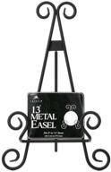 inch black metal display easel logo