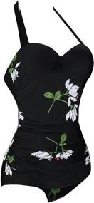 img 3 attached to 👙 Chic & Timeless: Angerella Vintage Halter Swimsuit Monokini - Unleash Your Inner Glamour!