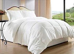 img 2 attached to 🛌 Celine Linen Luxury Ultra Plush Down Alternative Double-Filled Comforter - King/California King Size - White