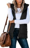 🧥 amclos women's lightweight puffer vest: quilted jacket with removable hood for winter warmth logo