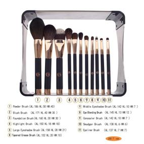 img 2 attached to ENERGY Professional Makeup Brushes Set with Magnet Drying Rack - 11pc Premium Brush Kit with Blue Metal Magnet Organizer