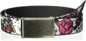 img 2 attached to Buckle Down Belt Love Kills Tattoo Men's Accessories