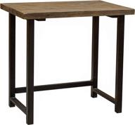 🪑 alaterre furniture pomona 32-inch wide metal and wood desk - small, brown logo