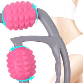 img 1 attached to 🎗️ Roller Massager Muscle Roller: Effective Cellulite Treatment & Pain Relief for Legs, Arms, and Neck - Gray Pink