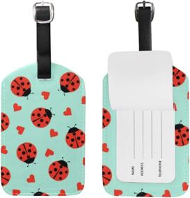 img 4 attached to Ladybug Garden Luggage Leather Label Travel Accessories for Luggage Tags & Handle Wraps