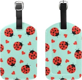 img 3 attached to Ladybug Garden Luggage Leather Label Travel Accessories for Luggage Tags & Handle Wraps