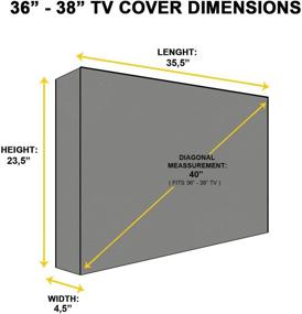 img 3 attached to KHOMO GEAR Outdoor TV Cover: Clear Front Weatherproof Protector for 36-38 Inch TVs - Universal Fit for Most Mounts & Brackets