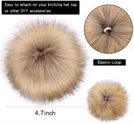 16-piece set of 4.7 inches tengsen diy faux fur fluffy pom poms for hats, shoes, scarfs, bags, key chains & accessories logo