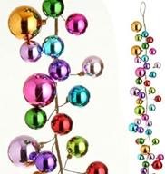 🎄 vibrant 4-foot multicolored ornament ball garland: perfect holiday decoration! logo