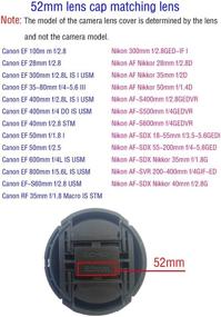 img 2 attached to 52mm Lens Cap - Compatible for Canon EF 50mm f/1.8 II (Not 1.4) + EF 40mm f/2.8 STM + RF 35mm f/1.8 is + EF-S 24mm f/2.8 STM - Nikon AF Nikkor 50mm f/1.8D + AF-S DX 35mm f/1.8G + AF 50mm f/1.4D - [2 Pack]