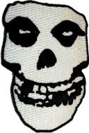 🧵 misfits crimson ghost skull embroidered sewing: unique and eye-catching design for craft enthusiasts logo