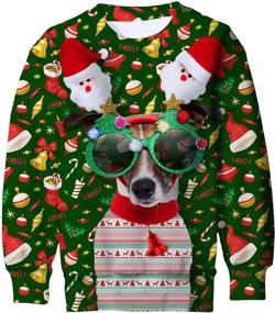 img 4 attached to Christmas Sweater for 🎄 Funny Teenagers - Printed Boys' Clothing