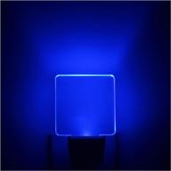 🔌 blue led night light plug-in with automatic dusk to dawn sensor, energy-saving 0.5w for bathroom, hallway, nursery, bedroom, stairs, kitchen – ideal for adults, kids, babies, girls, boys – pack of 4 логотип