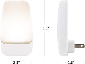 img 1 attached to 🌙 GE LED Night Light 4 Pack: Plug-in Dusk to Dawn Sensor, Warm White, UL-Certified - Ideal Nightlight for Bedroom, Bathroom, Nursery, Hallway, Kitchen