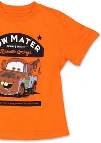 img 1 attached to Запустите своего малыша на гонки с футболкой с коротким рукавом Tow Mater из Disney Cars!