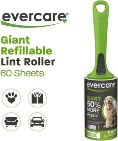 img 3 attached to 🐾 Efficient Pet Hair Remover: Evercare Pet Extreme Stick Giant Lint Roller, 60 Sheets Refillable