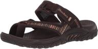 stylish and comfortable: skechers reggae stockholm thong chocolate women's shoes logo