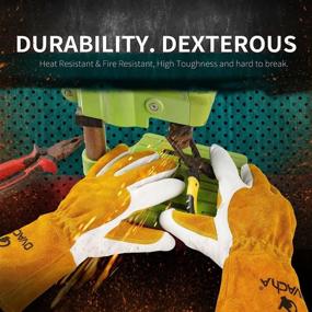 img 3 attached to 🔥 Durable Ovacha Welding Gloves: Top-Quality Cowhide for Exceptional Heat Resistance