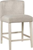 🪑 hillsdale furniture clarion wing arm counter stool set in sea white - upholstered, non-swivel, optimal height logo