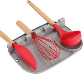 img 4 attached to Premium Spoon Rest: Heat Resistant & BPA Free Silicone for Utensil Care