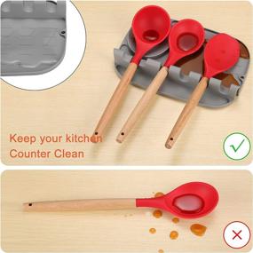 img 2 attached to Premium Spoon Rest: Heat Resistant & BPA Free Silicone for Utensil Care