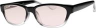 👓 pink acetate frame reading glasses with real glass lenses | various reading magnifications from +0.25 to +3.00 logo