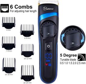 img 1 attached to 💇 Hatteker Men's Hair Trimmer Clipper - Body Hair Groomer, Electric Beard Trimmer, Hair Cutting Grooming Kit - Cordless, Waterproof, USB Rechargeable, Back Shavers